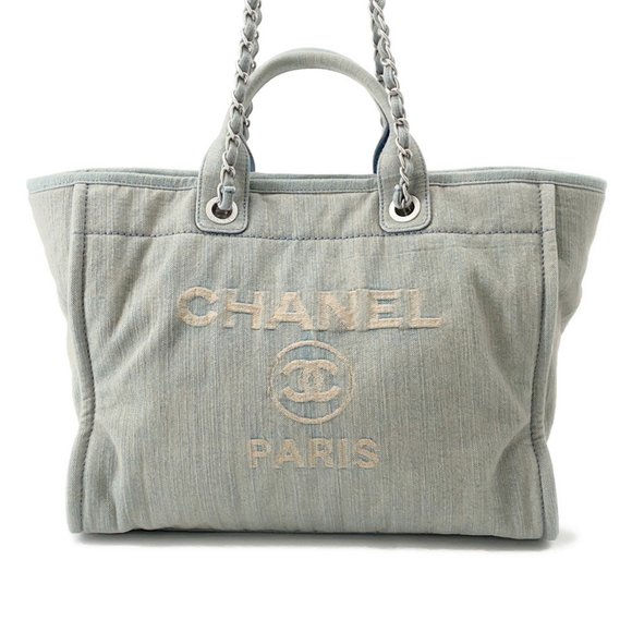 CHANEL 2-way tote bag, Deauville line, Coco Mark, denim, A66941 - Picture 1 of 16